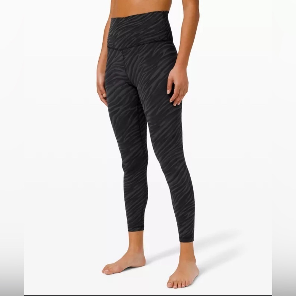 Lululemon Athletica Black Zebra Print Leggings